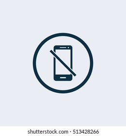 No phone vector icon.