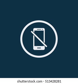No phone vector icon.