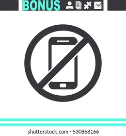 No Phone Vector Icon.