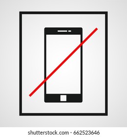 No phone vector icon