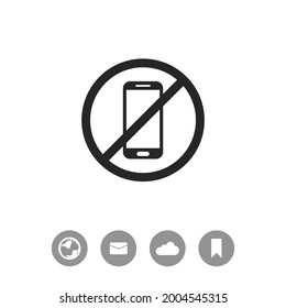 No phone vector icon. Classic flat style. Quality design element.