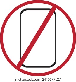 No phone Vector Icon Design Illustration