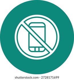 No phone Vector Icon Design Illustration
