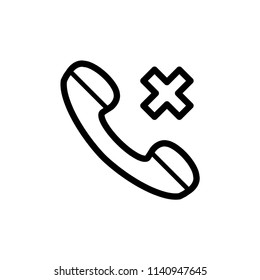 No phone vector icon illustration.