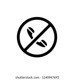 No phone vector icon illustration.