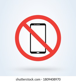 No hay ningún icono de vector de teléfono aislado en el fondo blanco. Ilustración simple de diseño de iconos modernos.