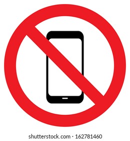 No phone vector sign