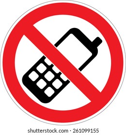 No Phone Vector Sign Old Mobile