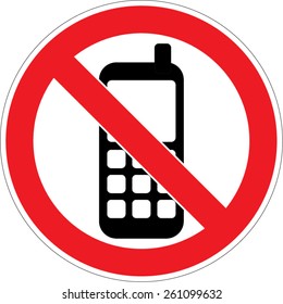 No phone vector sign old mobile