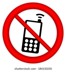 No phone vector sign on white background.
