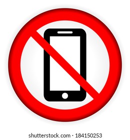 No phone vector sign on white background.