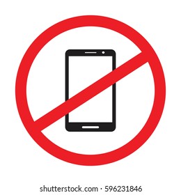 No phone vector sign prohibited