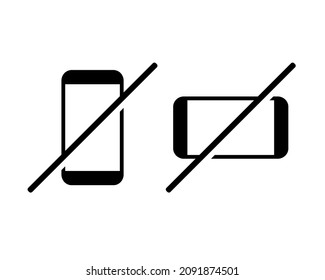 No phone, warning sign. Illustration vector