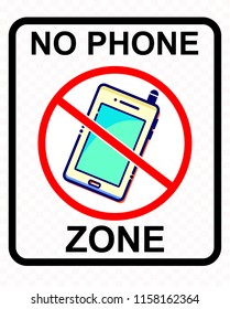 NO PHONE ZONE, ICON VECTOR