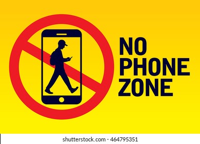 No phone zone sign