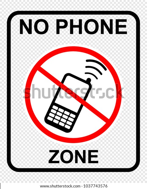 No Phone Zone Sign Stock Vector (Royalty Free) 1037743576