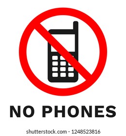 No Mobile Phone Sign Vector Illustration Stock Vector (Royalty Free ...