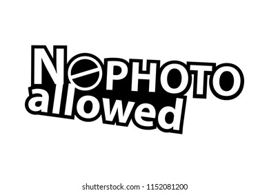 No Photo allowed - Sticker - Ready for Print - Decal