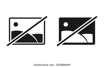 No photo available. Missing image sign. Illustration vector