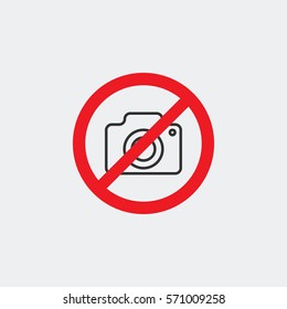 No photo camera icon vector