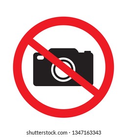 
No photo camera sign isolated,vector illustration.