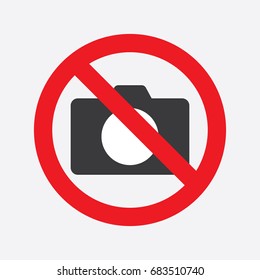 No photo camera sign.No photography sign.