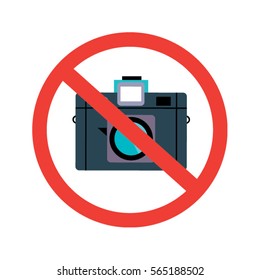 No photo camera sign. No shooting. Vector