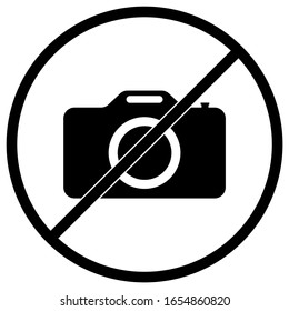 no photo camera vector icon