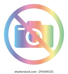 No Photo Camera Vector Sign Isolated