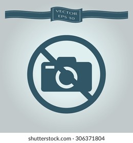 No photo camera vector sign isolated 
