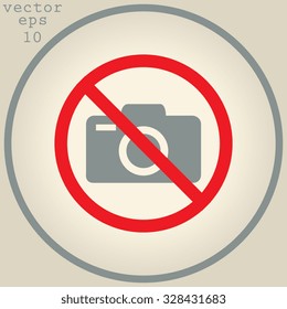 No photo camera vector sign isolated 