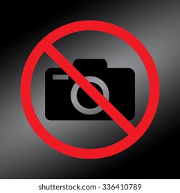 No photo camera vector sign isolated