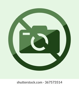 No photo camera vector sign isolated 