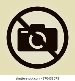 No photo camera vector sign isolated 