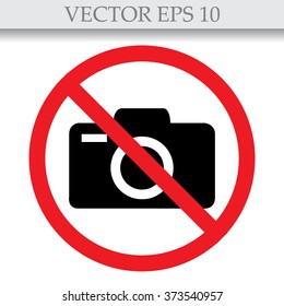 No photo camera vector sign isolated