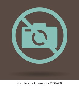 No photo camera vector sign isolated 