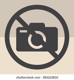 No photo camera vector sign isolated 