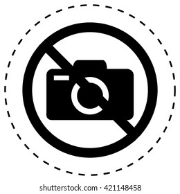 No photo camera vector sign isolated 