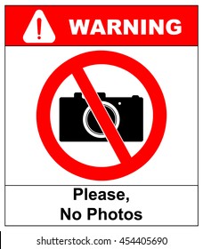 No photo camera vector sign isolated on white background.