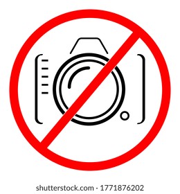 No Photo Camera Vector Sign,flat design icon