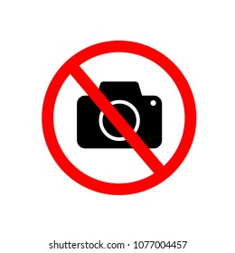 No photo cameras vector sign