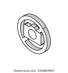no photo crossed out sign isometric icon vector. no photo crossed out sign sign. isolated symbol illustration