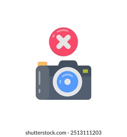 Sem ícones de foto plana, ilustração de vetor