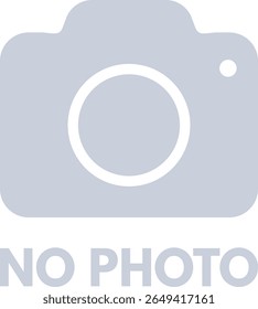 No photo icon with text isolated on white background . No picture icon . No image icon . Vector illustration