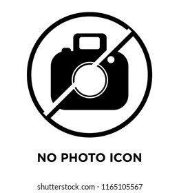 No photo icon vector isolated on white background, No photo transparent sign