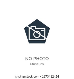 No photo icon vector. Trendy flat no photo icon from museum collection isolated on white background. Vector illustration can be used for web and mobile graphic design, logo, eps10