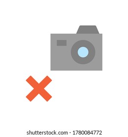 No photo, museum icon. Simple color vector elements of historical things icons for ui and ux, website or mobile application