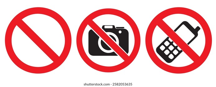 No Photo. No Photography, No Camera sign vector. vector illustration. eps 10