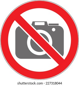 No Photo / No Photography sign vector