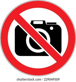 No Photo / No Photography sign vector